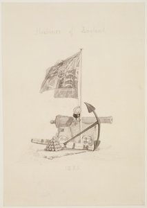 No.0567 İngiltere Limanları, bir kitabın başlık sayfası için tasarım, 1825 (mürekkep ve yıkama) by Joseph Mallord William Turner