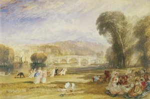 Richmond Hill ve Bridge, Surrey, c.1831 (kağıt üzerine suluboya) by Joseph Mallord William Turner