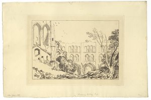 Rivaux Manastırı (gravür) by Joseph Mallord William Turner
