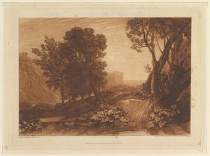 Yalnızlık veya The Reading Magdalen Liber Studiorum, bölüm XI, levha 53, 12 Mayıs 1814. by Joseph Mallord William Turner