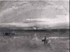 Gün batımı (suluboya) (s/b fotoğraf) by Joseph Mallord William Turner