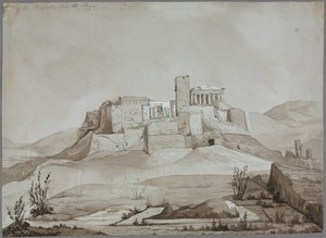 Pnyx'ten Akropolis, Atina, Yunanistan. by Joseph Mallord William Turner