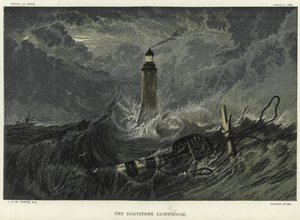 Eddystone Kayaları üzerindeki Eddystone Deniz Feneri by Joseph Mallord William Turner