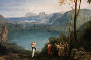Avernus Gölü, Aeneas, Cumaean Sybil, detay by Joseph Mallord William Turner