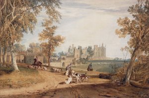 Kuzey-Batı Cephesi, Cassiobury, Av Köpekleri ve Avcılarla, by Joseph Mallord William Turner