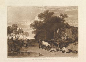 Straw Yard Liber Studiorum, bölüm II, levha 7, 20 Şubat 1808. by Joseph Mallord William Turner