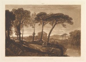Minerva Tapınağı Medica Liber Studiorum, kısım V, levha 23, 1 Ocak 1811. by Joseph Mallord William Turner