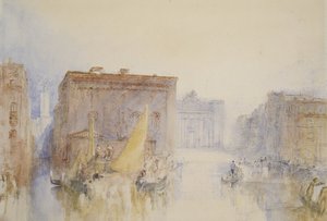 Venedik: The Accademia, 1840 (kağıt üzerinde kalem ve mürekkepli tuvalet) by Joseph Mallord William Turner