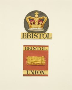 Bristol Crown ve Bristol Union İtfaiye Bürolarının Ev Rozetleri veya Ateş İşaretleri by Joseph Manning