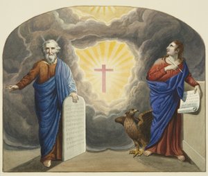 Mesih Kilisesi sunağı üzerinde Musa ve Aziz John the Evangelist
