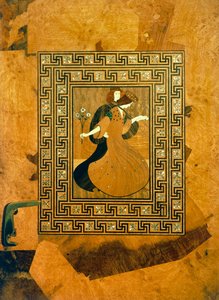 Cesur sahne, müzik salonunun kapısındaki dekoratif kakma, çizim Joseph Maria Olbrich (1867-1908), Viyana, Avusturya by Joseph Maria Olbrich