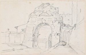 Appian Yolu yakınında Drusus Kemeri by Joseph Marie Vien