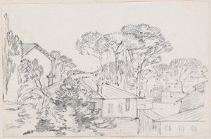 Çatılar ve Şemsiye Çamları by Joseph Marie Vien