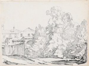 Eski Kalıntılar Üzerine İnşa Edilmiş Bir Evi Gözleyen Ağaçlar by Joseph Marie Vien