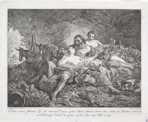Lût ve Kızları by Joseph Marie Vien after Jean François de Troy