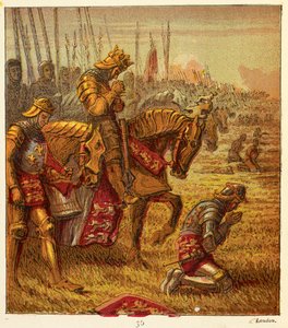 Güllerin Savaşları, 'İngiliz Tarihinin Resimleri'nden illüstrasyon... by Joseph Martin Kronheim