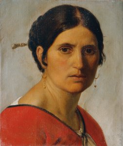 İtalyan köylü kadın by Joseph Mathias von Trenkwald