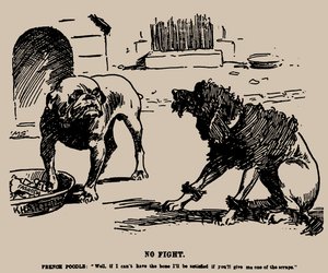 Kavga yok. Fashoda Olayı ile ilgili karikatür, 1898. by Joseph Morewood Staniforth