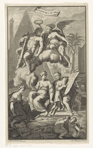 Victoria tarafından taç giydirilen Herkül Voyage de C. le brun (nesne üzerindeki başlık) Başlık sayfası: Cornelis de Bruyn, Voyage au Levant, 1700 by Joseph Mulder