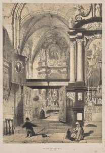 Orta Çağ Mimarisi: Katedralde, Bruges by Joseph Nash
