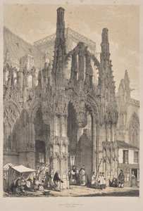 Orta Çağ Mimarisi: Louviers, Normandiya, Güney Sundurma by Joseph Nash