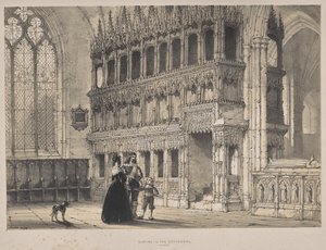 Orta Çağ Mimarisi: St. Fridswode Tapınağı, Katedral, Oxford by Joseph Nash