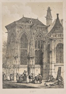 Orta Çağ Mimarisi: St. Jacques, Dieppe, Doğu Yakası, Dış Mekan by Joseph Nash