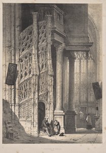 Orta Çağ Mimarisi: Merdiven, St. Maclou, Rouen by Joseph Nash