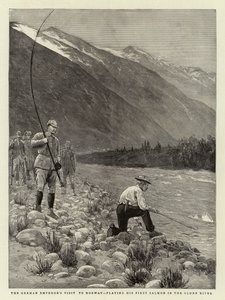 Alman İmparatoru'nun Norveç'i ziyareti, Olden Nehri'nde İlk Somonunu çalması