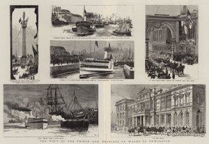 Galler Prensi ve Prensesinin Newcastle Ziyareti by Joseph Nash