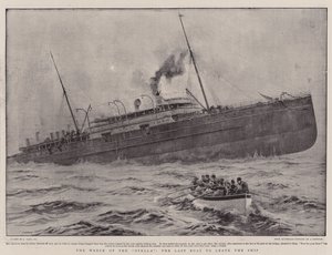 Stella'nın Batığı, Gemiden Ayrılan Son Tekne by Joseph Nash