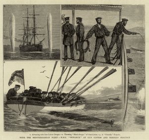 Akdeniz Filosu ile HMS Monarch Gun Cotton ve Torpido Tatbikatında