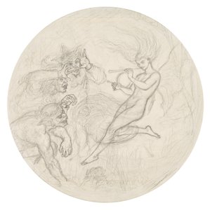 Ada gürültülerle dolu: Ariel tarafından yönetilen Stephano ve Trinculo (kalem) by Joseph Noel Paton
