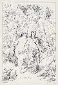 Shelleys Prometheus Bağsız, 2. Perde, 1. Sahne by Joseph Noel after Paton