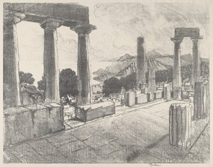 Aegina, Kara Orman by Joseph Pennell