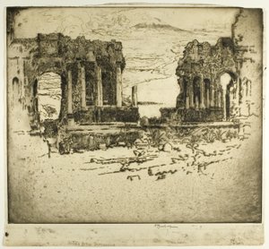 Taormina konumundan Aetna by Joseph Pennell