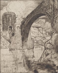 Alcantara Köprüsü Kemeri, 1904. by Joseph Pennell