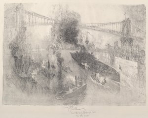 Savaş Gemisi Eve Dönüş, 1917. by Joseph Pennell