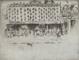 Brasserie, Au Lion Rouge, 1893. by Joseph Pennell