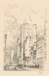 Broadway, Yirmi Üçüncü Caddenin Üstünde, 1904. by Joseph Pennell