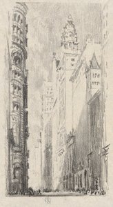 Broadway Kuleleri by Joseph Pennell