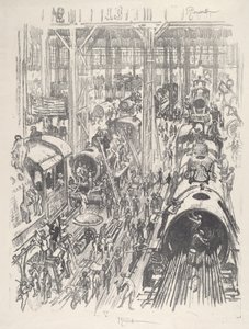 Müttefikler için İnşaat Motorları, 1917. by Joseph Pennell
