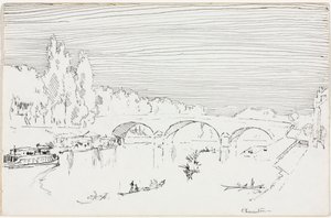 Charenton-le-Pont, yaklaşık 1893. by Joseph Pennell