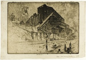 Kömür—Yükselen Kırıcı by Joseph Pennell