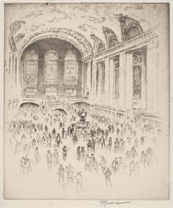Salon, Grand Central, New York by Joseph Pennell