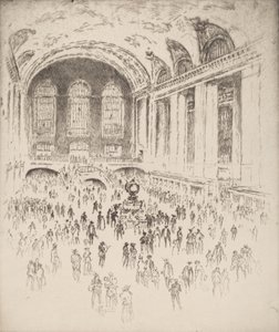 Concourse, Grand Central, New York, 1919. by Joseph Pennell