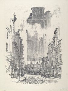 Aşağı Sansom Caddesi by Joseph Pennell