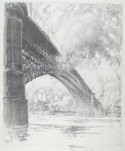 Eads Köprüsü, St.Louis by Joseph Pennell