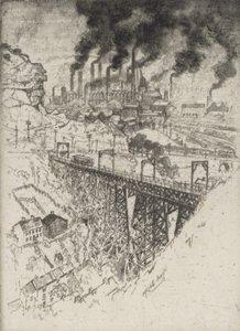 Edgar Thomson İşleri, Bessemer, 1909. by Joseph Pennell