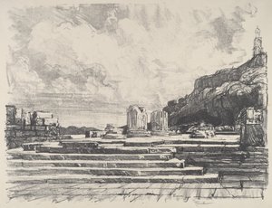 Eleusis, Tapınağın Kaldırımı, 1913. by Joseph Pennell